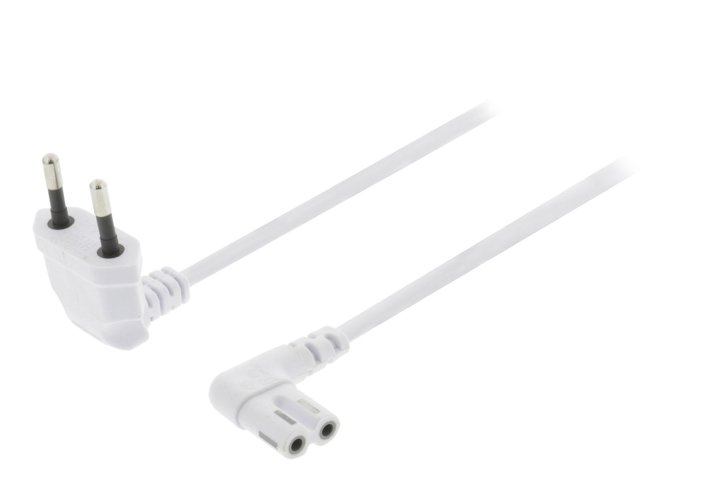 Valueline Euro-Netzkabel Euro male - IEC-320-C7 3.00 m Weiss