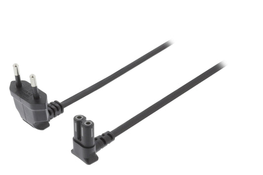 Valueline Euro-Netzkabel Euro male - IEC-320-C7 3.00 m Schwarz