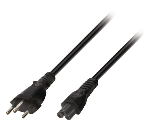 Valueline Netzkabel Schweiz CH Typ 12 - IEC-320-C5 2.00 m Schwarz