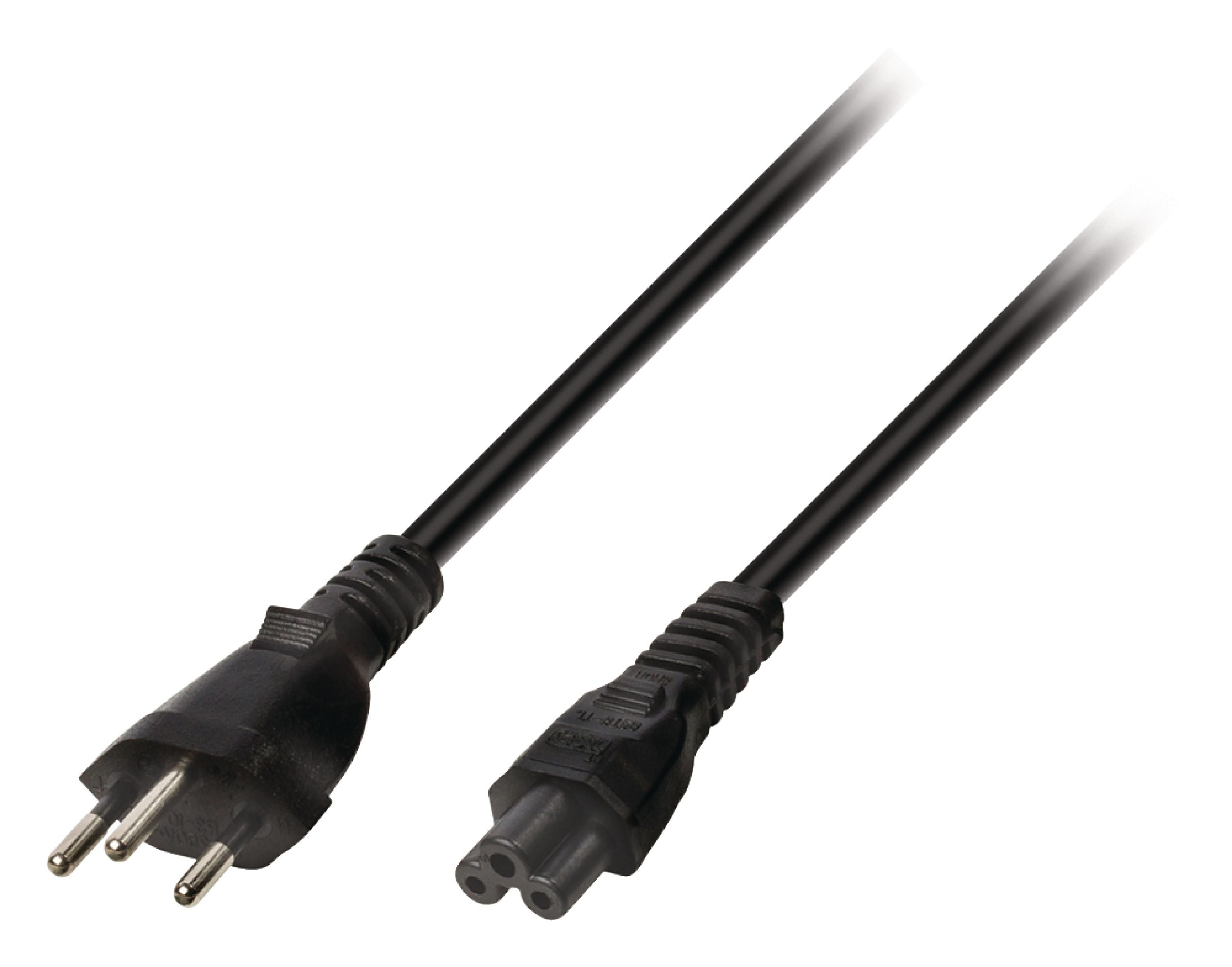 Valueline Netzkabel Schweiz CH Typ 12 - IEC-320-C5 5.00 m Schwarz