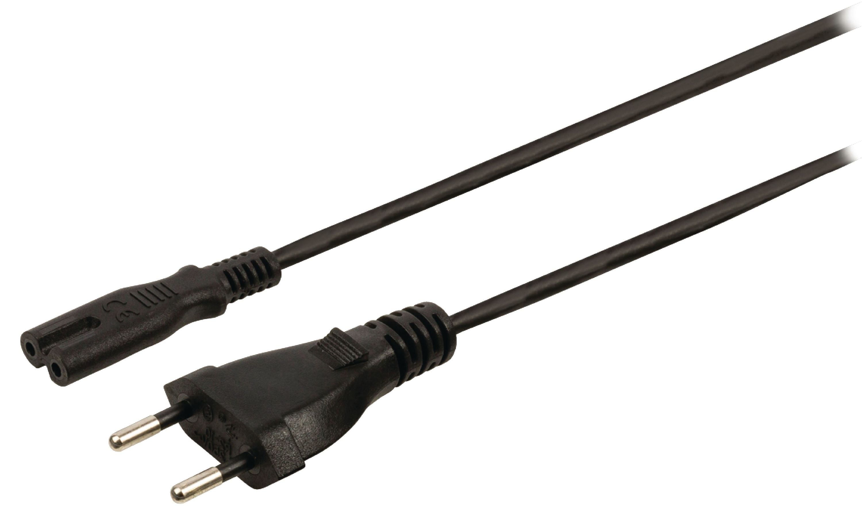 Valueline Netzkabel Schweiz CH Typ 12 - IEC-320-C7 3.00 m Schwarz