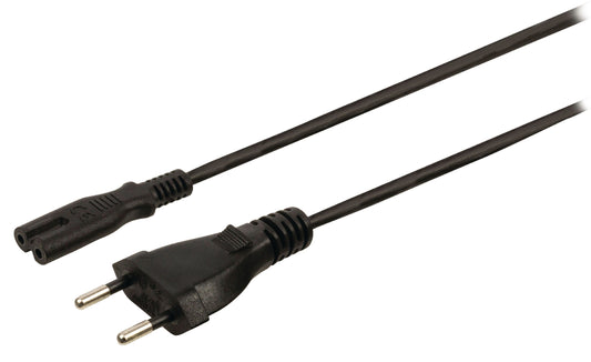 Valueline Netzkabel Schweiz CH Typ 12 - IEC-320-C7 3.00 m Schwarz