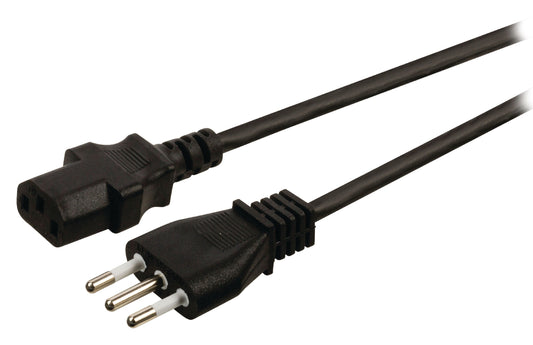 Valueline Netzkabel Italien Italien Stecker - IEC-320-C13 5.00 m Schwarz