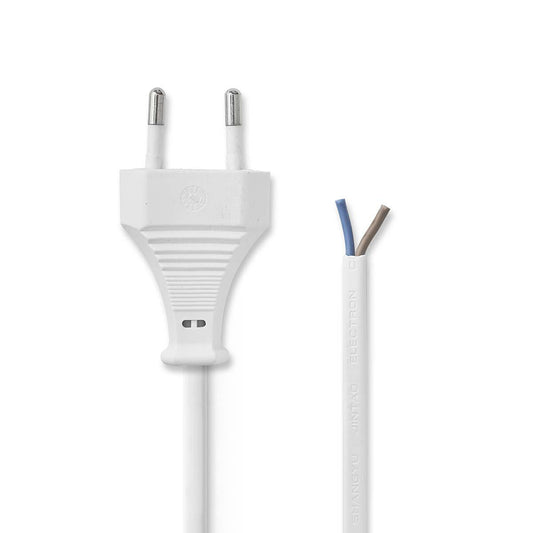 Valueline Euro-Netzkabel Euro male - offen 2.00 m Weiss