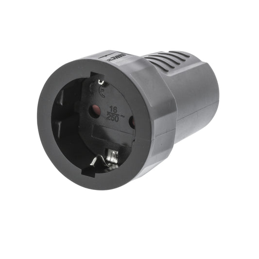 Valueline Netzstecker Female PVC Schwarz