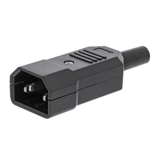 Valueline Netzstecker Male PVC Schwarz