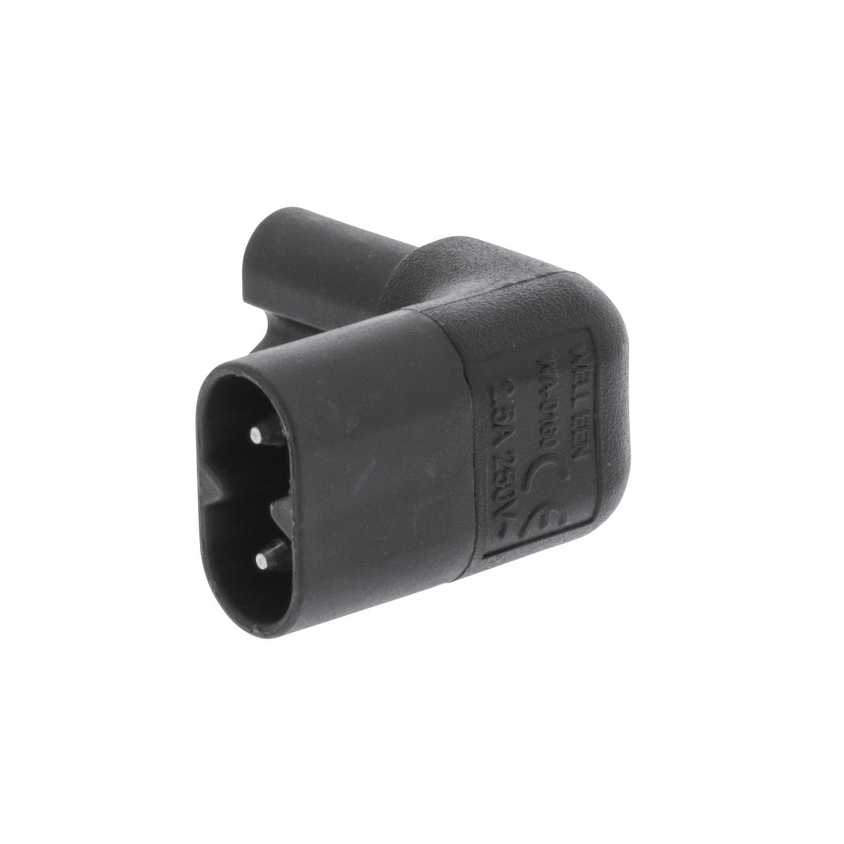 Valueline Netzstecker Male / Female PVC Schwarz
