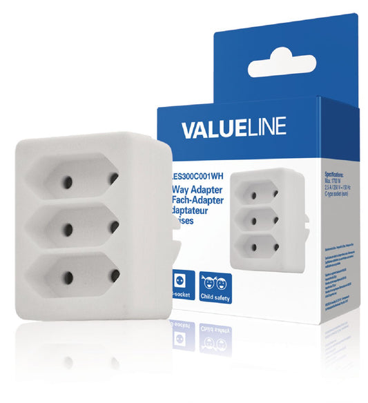 Valueline Steckdosenverteiler EU Weiss