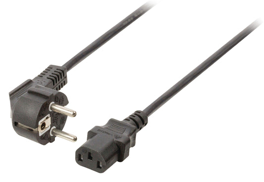 Valueline Schutzkontakt-Netzkabel Typ F (CEE 7/4) - IEC-320-C13 1.80 m Schwarz