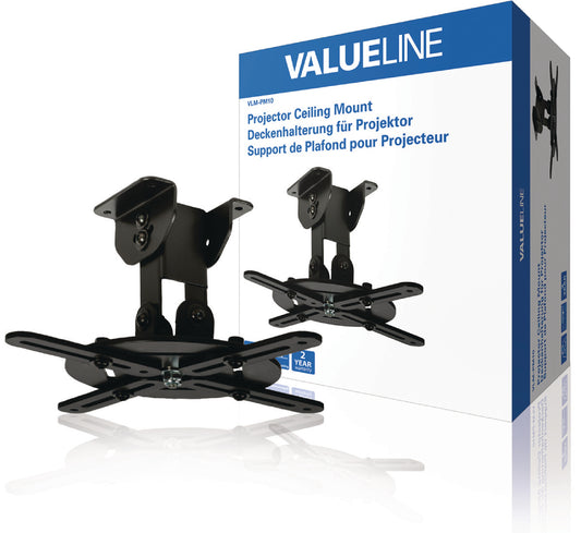 Valueline Projektor-Deckenhalterung vollbeweglich 10 kg Schwarz