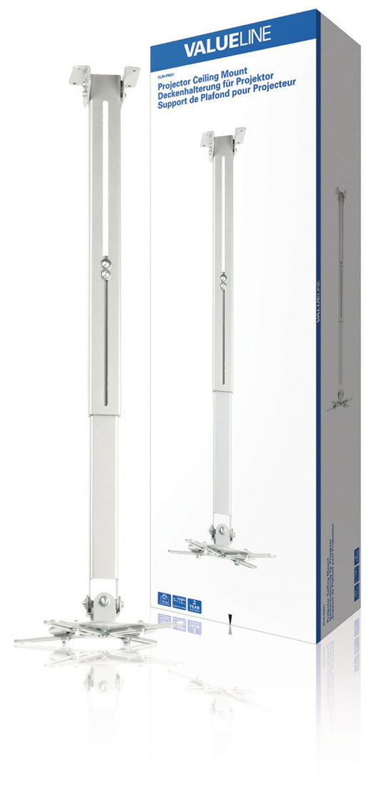 Valueline Projektor-Deckenhalterung vollbeweglich 10 kg Silber