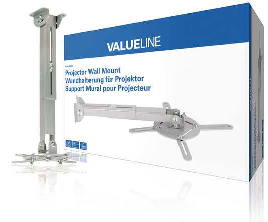 Valueline Wandhalterung für Projektor vollbeweglich 10 kg Silber