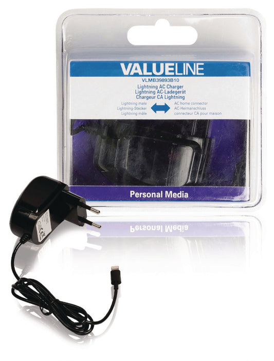 Valueline Ladegerät 1-Ausgang 2.4 A 2.4 A Apple-Lightning Schwarz