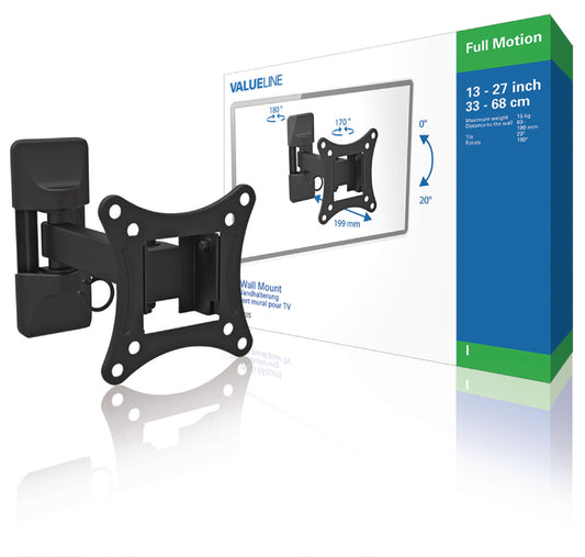 Valueline TV-Wandhalterung vollbeweglich 13 - 27 " 15 kg