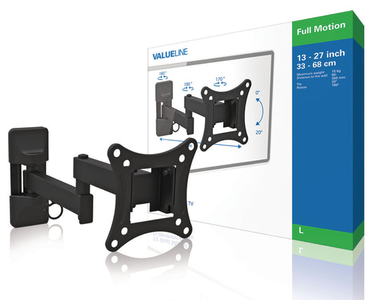 Valueline TV-Wandhalterung vollbeweglich 13 - 27 " 15 kg