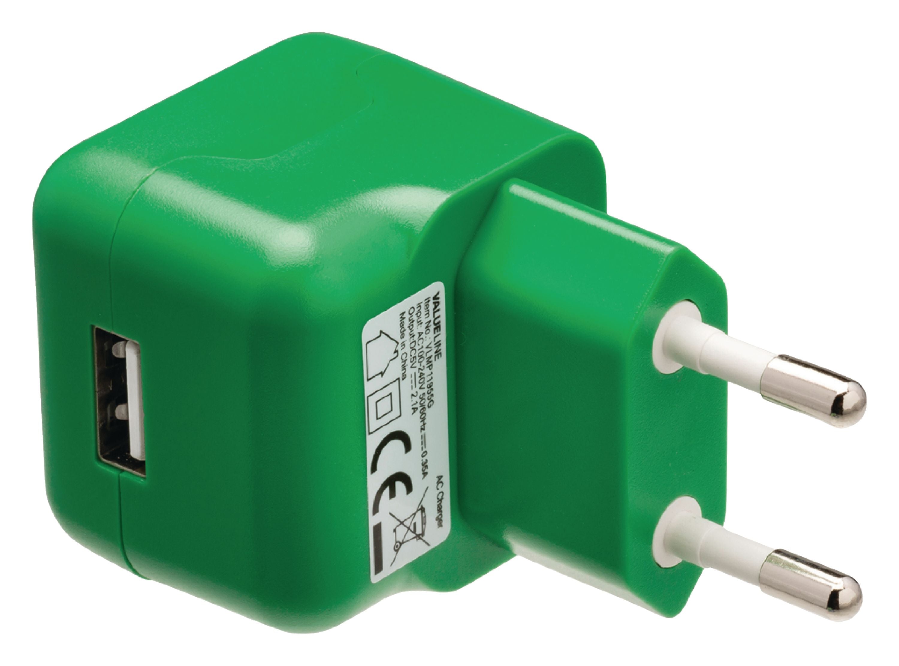 Valueline Ladegerät 1-Ausgang 2.1 A 2.1 A USB Grün