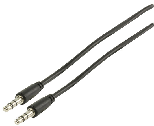 Valueline Stereo-Audiokabel 3.5 mm male - 3.5 mm male 2.00 m Schwarz