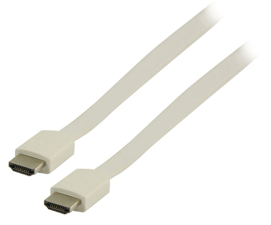 Valueline High Speed HDMI Kabel mit Ethernet HDMI Anschluss - HDMI Anschluss 2.00 m Weiss