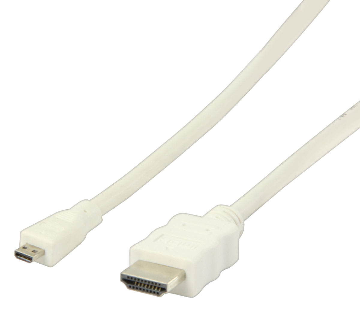 Valueline High Speed HDMI Kabel mit Ethernet HDMI Anschluss - HDMI Micro Stecker 1.00 m Weiss