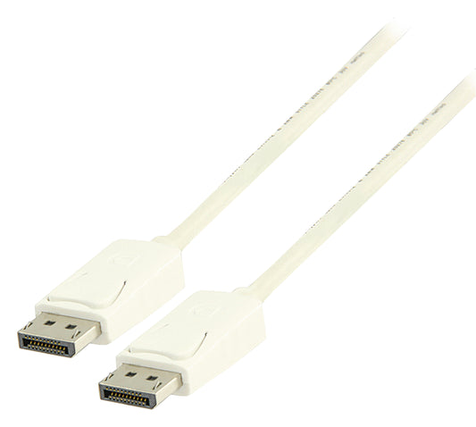 Valueline Displayport-Kabel Displayport male - Displayport male 3.00 m Weiss