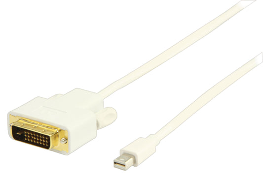 Valueline Mini Displayport-Kabel Mini Displayport Stecker - DVI-D 24+1p Stecker 2.00 m Weiss