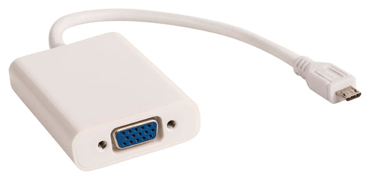 Valueline MHL-Kabel USB Micro B 5-pol. male - VGA female + 3.5 mm female 0.20 m Weiss