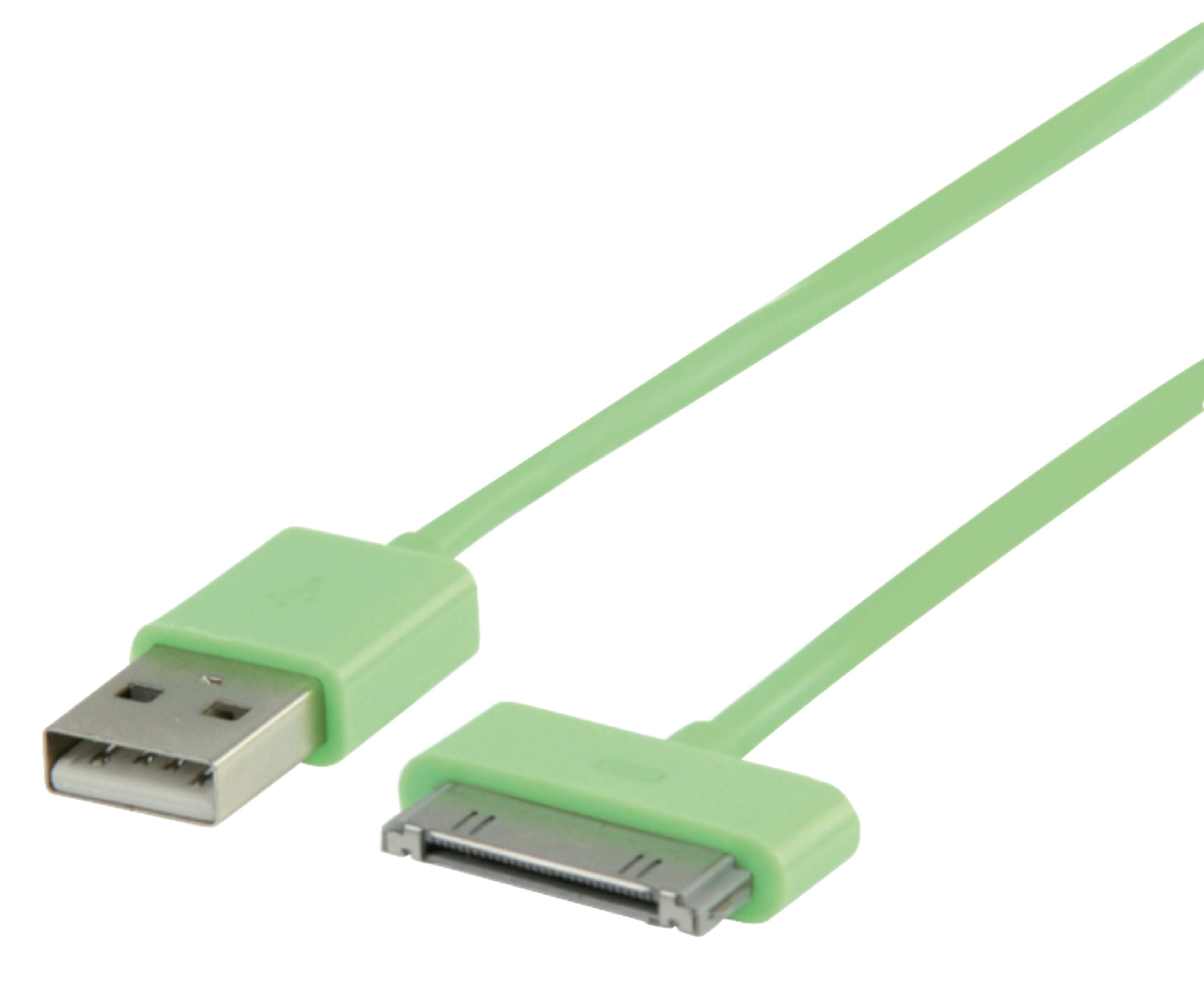 Valueline Sync und Ladekabel Apple Dock 30-pin - USB A male 1.00 m Grün