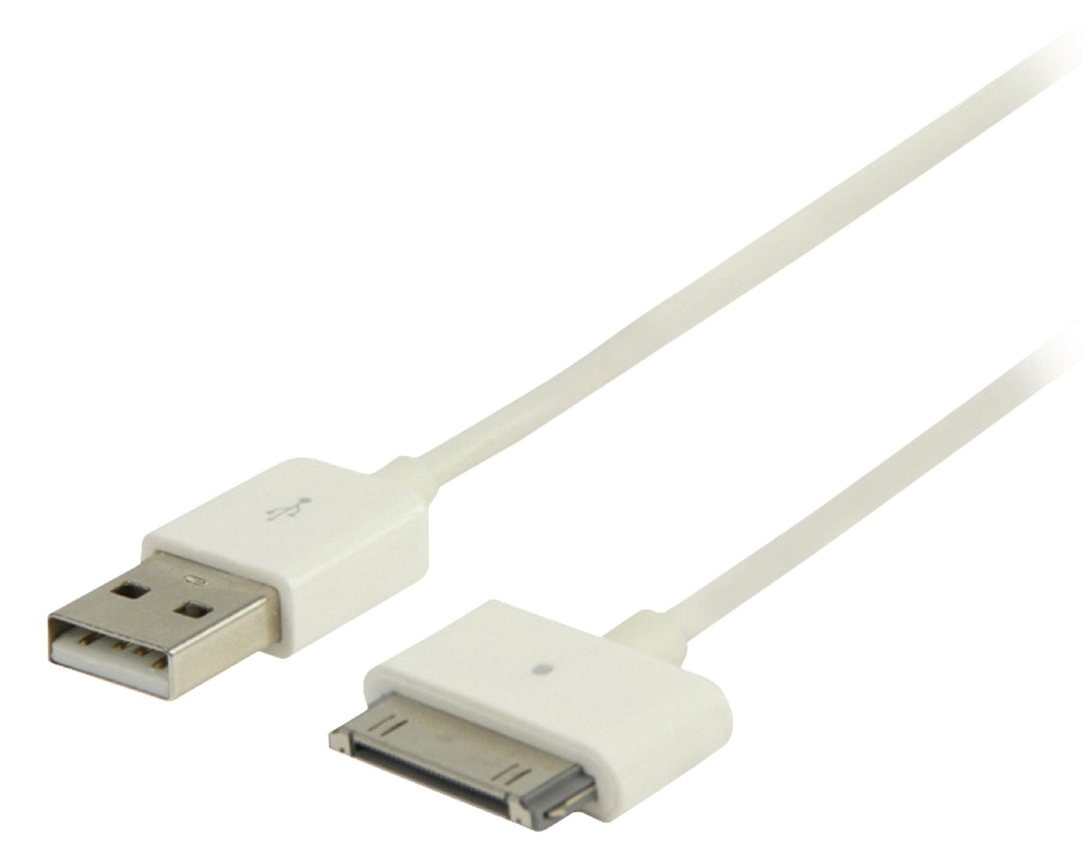 Valueline Sync und Ladekabel Apple Dock 30-pin - USB A male 1.00 m Weiss
