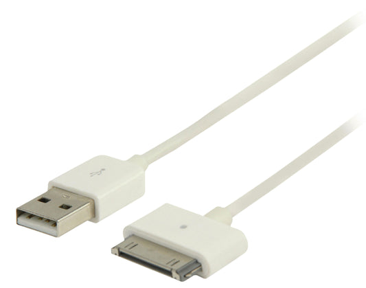 Valueline Sync und Ladekabel Apple Dock 30-pin - USB A male 1.00 m Weiss