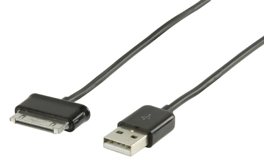 Valueline Sync und Ladekabel Samsung 30-pol. male - USB A male 1.00 m Schwarz