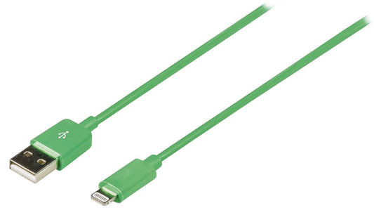 Valueline Sync und Ladekabel Apple Lightning - USB A male 1.00 m Grün