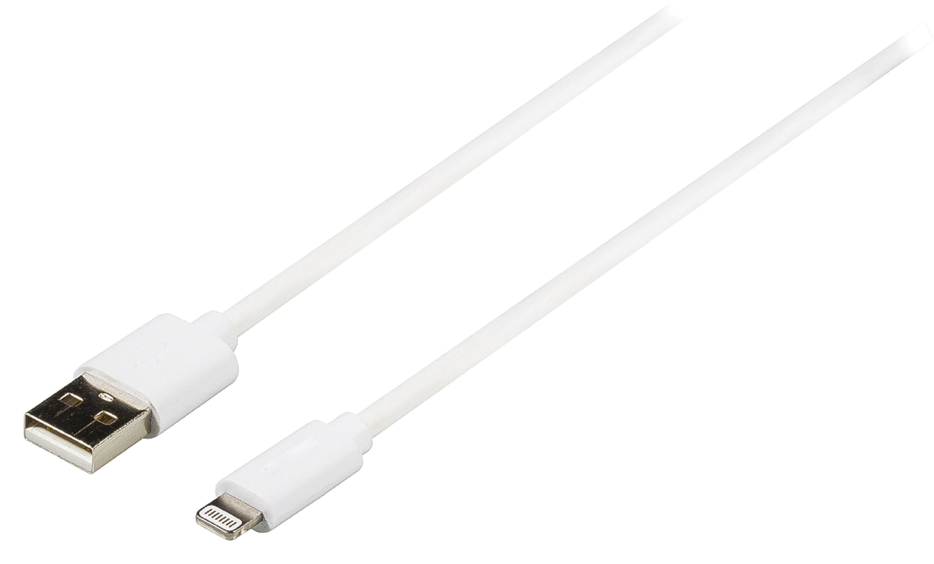 Valueline Sync und Ladekabel Apple Lightning - USB A male 2.00 m Weiss