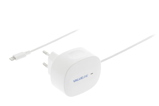 Valueline Ladegerät 1-Ausgang 2.4 A Apple-Lightning Weiss