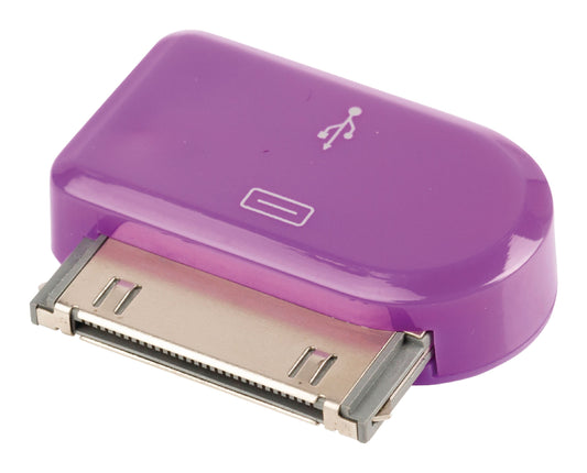 Valueline 30-Pin-Adapter Apple Dock 30-pin - USB Micro B female Lila