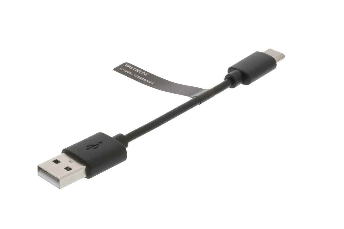 Valueline USB 2.0 Kabel USB-C male - USB A male 0.10 m