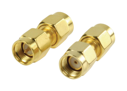 Valueline SMA-Adapter RP SMA male - SMA-male Gold