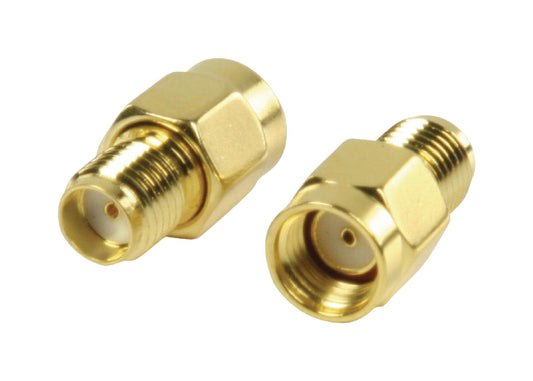 Valueline SMA-Adapter RP SMA male - SMA-female Gold