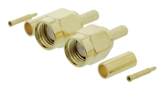 Valueline Stecker SMA Male Metall Gold