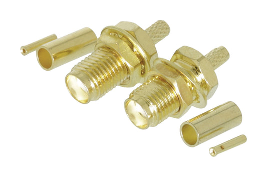 Valueline Stecker SMA Female Metall Gold