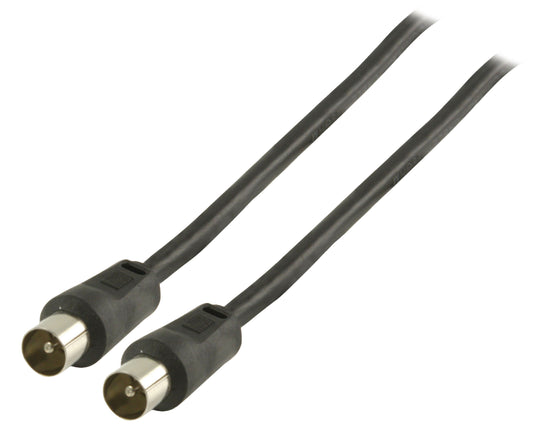 Valueline Koaxialkabel 90 dB Koax-Stecker - Koax-Stecker 1.50 m Schwarz