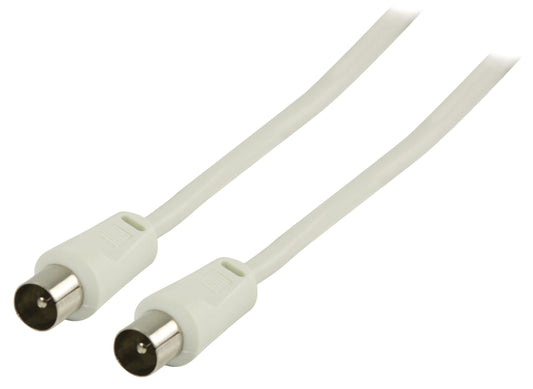 Valueline Koaxialkabel 90 dB Koax-Stecker - Koax-Stecker 3.00 m Weiss