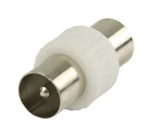 Valueline Koax-Adapter Koax-Stecker - Koax-Stecker Weiss