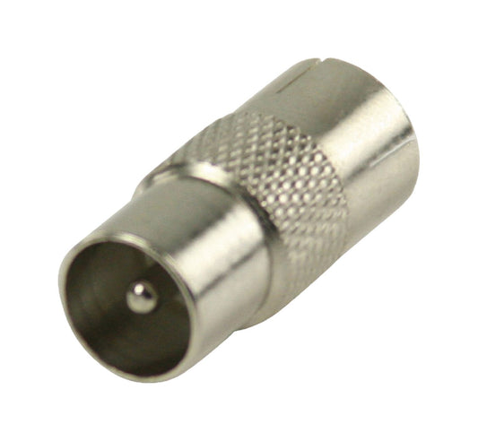 Valueline Koax-Adapter Koax-Stecker - Koax-Kupplung Silber