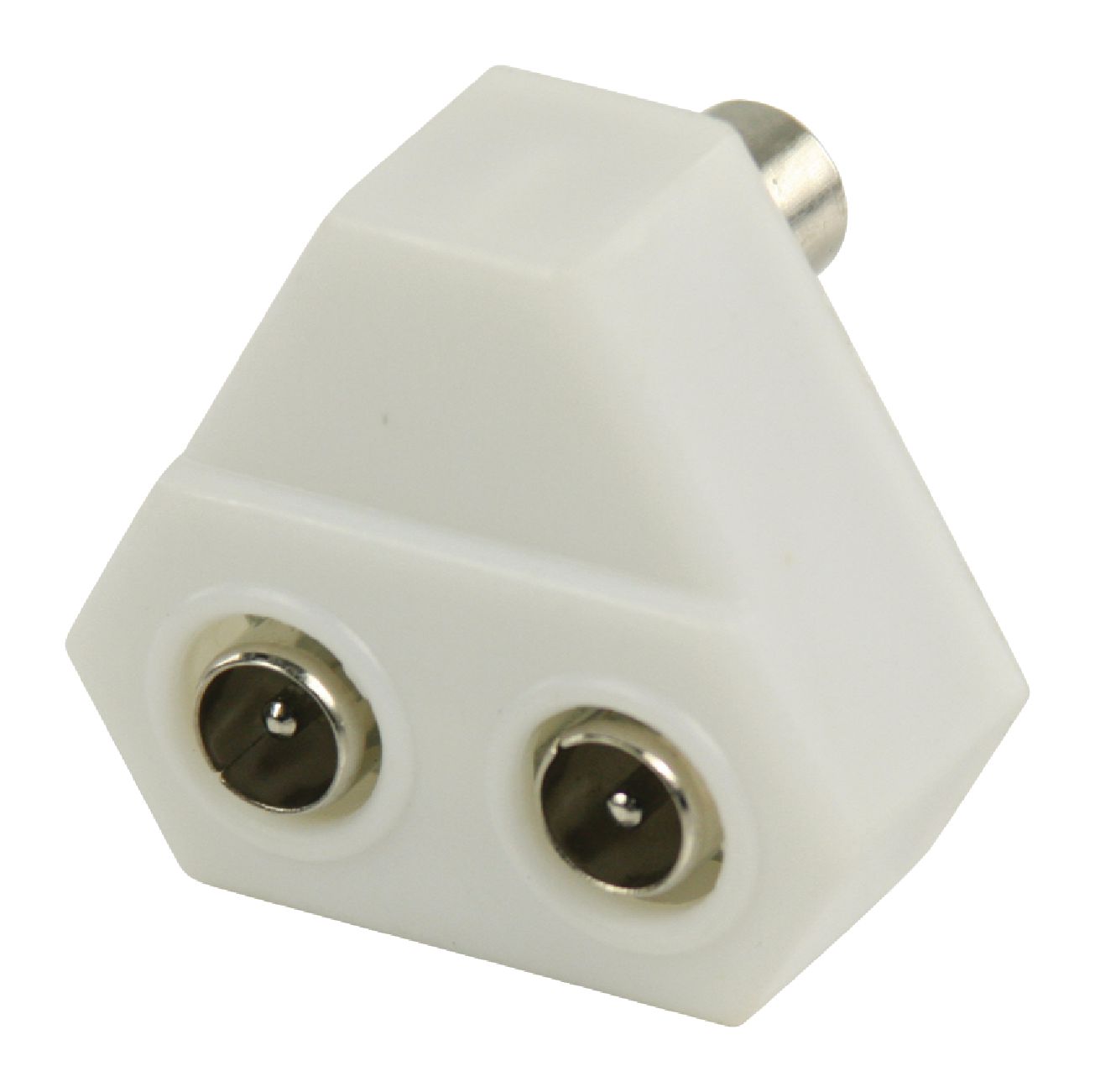 Valueline Koax-Adapter 2x Koax male - Koax-Kupplung Weiss