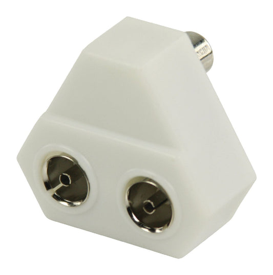 Valueline Koax-Adapter Koax-Stecker - 2x Koax female Weiss