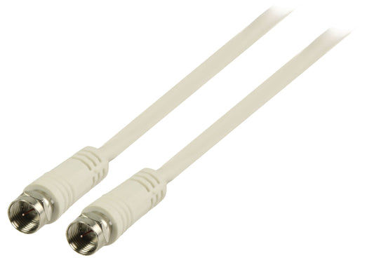 Valueline Antennenkabel F-male - F-male 5.00 m Weiss
