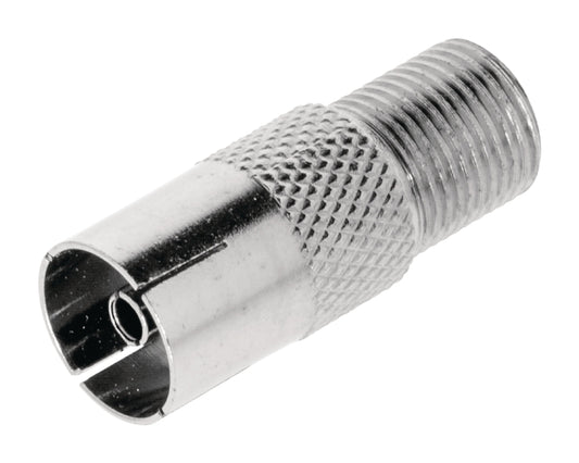 Valueline Coax-Adapter F F female - Koax-Kupplung Silber
