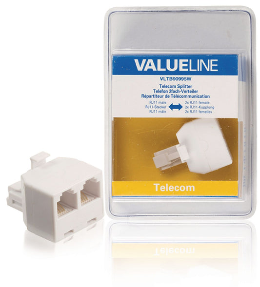 Valueline Telefonadapter RJ11 (6P4C) female - 2x RJ11 (4/6) female Weiss
