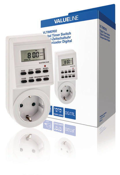 Valueline Zeitschaltuhr Digtal Innenbereich 1 min. 3600 W
