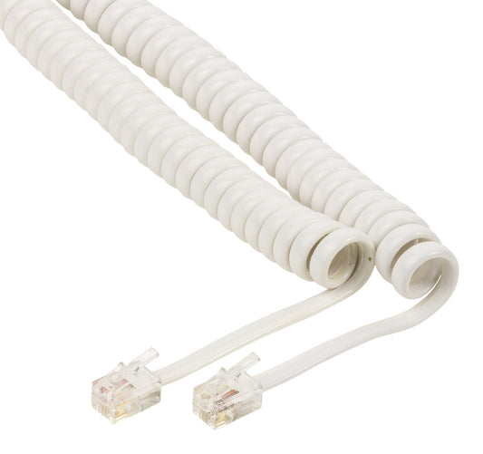 Valueline Telefonkabel RJ10 (4P4C) male - RJ10 (4P4C) male aufgerollt 2.00 m Weiss